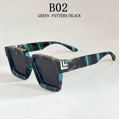 Square Sunglass Men Retro Millionaire Sunglasses Women 2025 Trendy Vintage Vacation Fashion Glasses Gafas De Sol Hombre Lunette