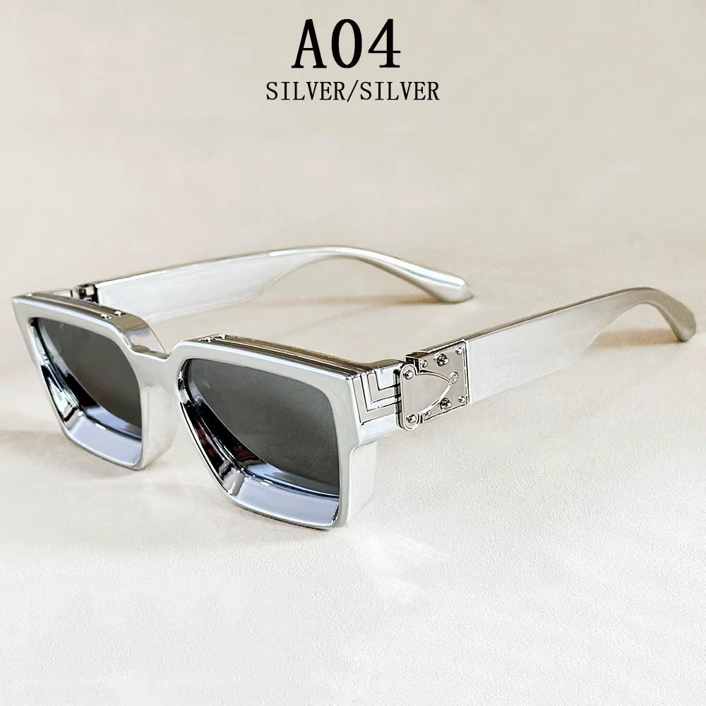 Square Sunglass Men Retro Millionaire Sunglasses Women 2025 Trendy Vintage Vacation Fashion Glasses Gafas De Sol Hombre Lunette