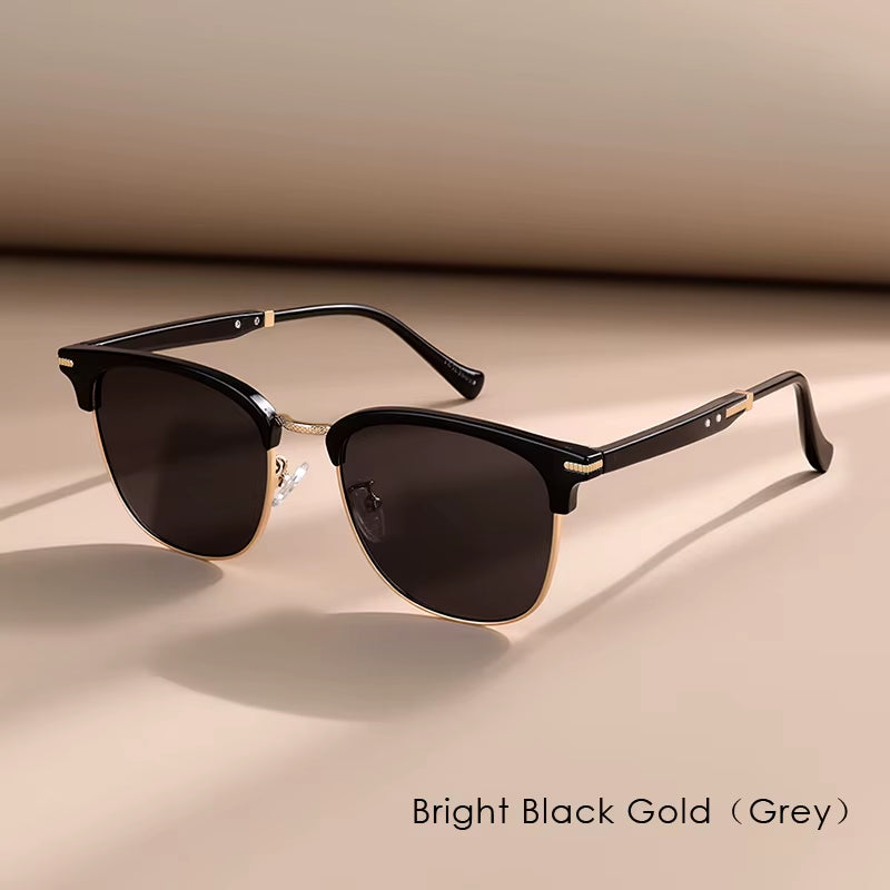 2025 Classic Polarized Sunglasses Men Women Retro Half Frame UV400 Glasses Male Popular Anti-Glare Travel Driving Eyewear