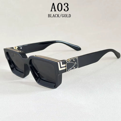 Square Sunglass Men Retro Millionaire Sunglasses Women 2025 Trendy Vintage Vacation Fashion Glasses Gafas De Sol Hombre Lunette