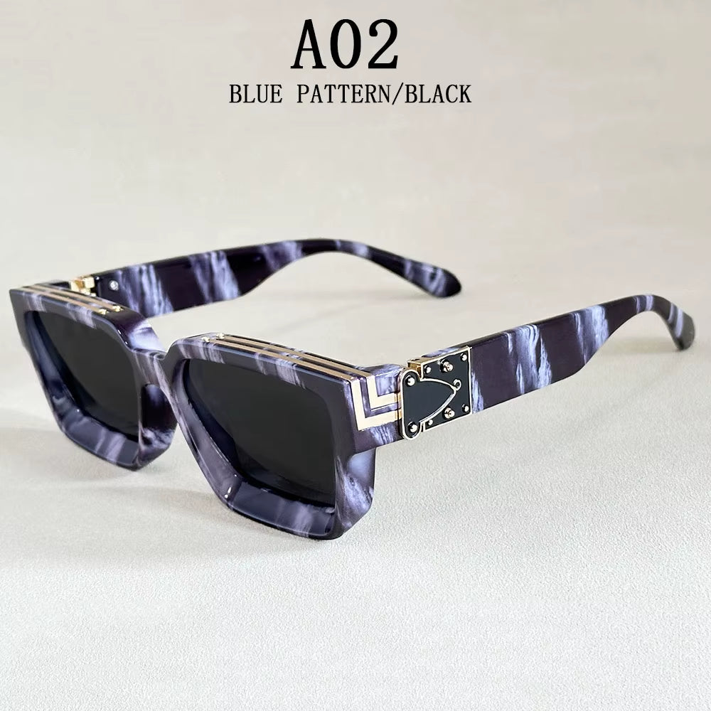 Square Sunglass Men Retro Millionaire Sunglasses Women 2025 Trendy Vintage Vacation Fashion Glasses Gafas De Sol Hombre Lunette