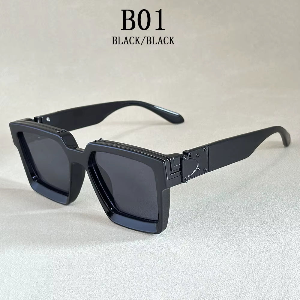 Square Sunglass Men Retro Millionaire Sunglasses Women 2025 Trendy Vintage Vacation Fashion Glasses Gafas De Sol Hombre Lunette