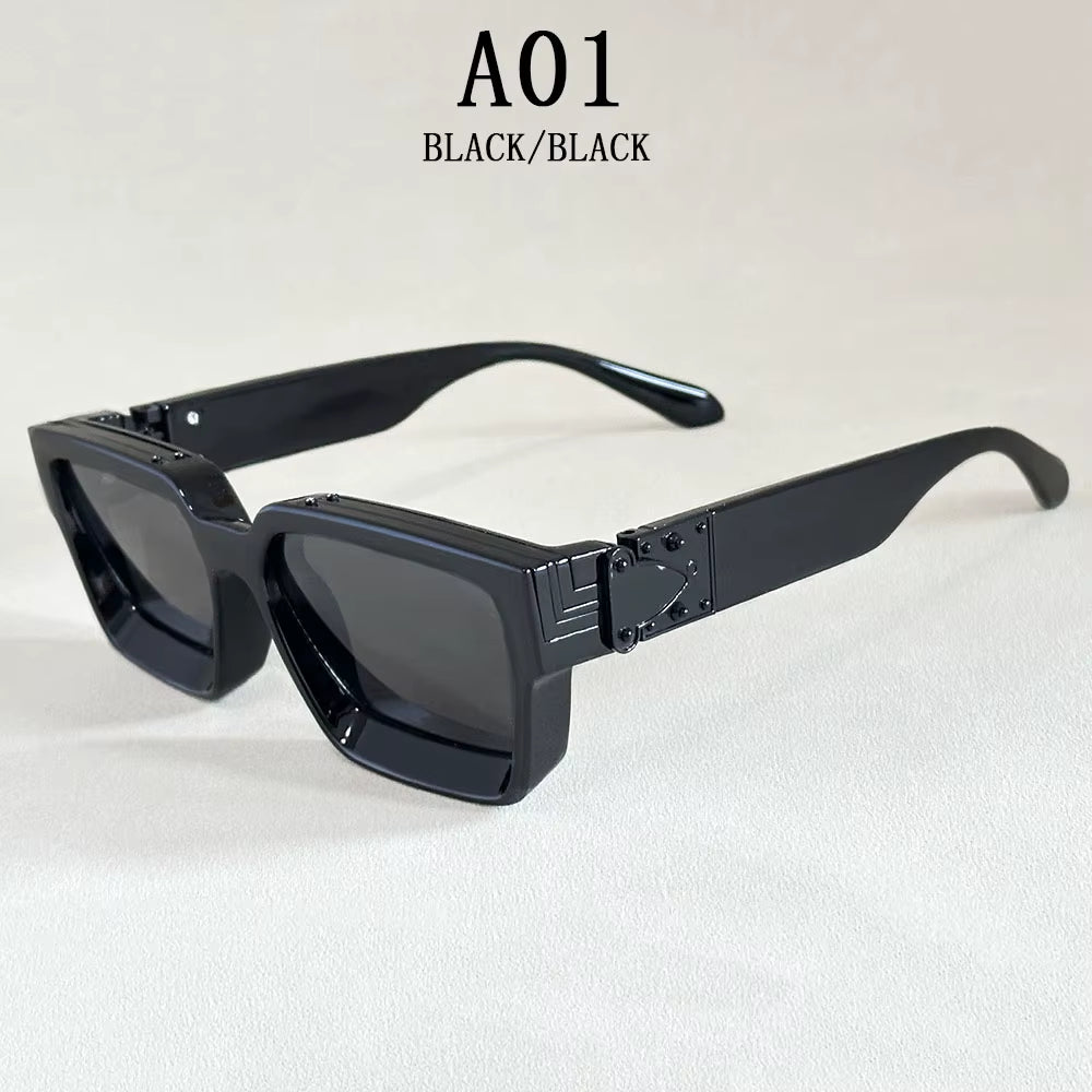 Square Sunglass Men Retro Millionaire Sunglasses Women 2025 Trendy Vintage Vacation Fashion Glasses Gafas De Sol Hombre Lunette