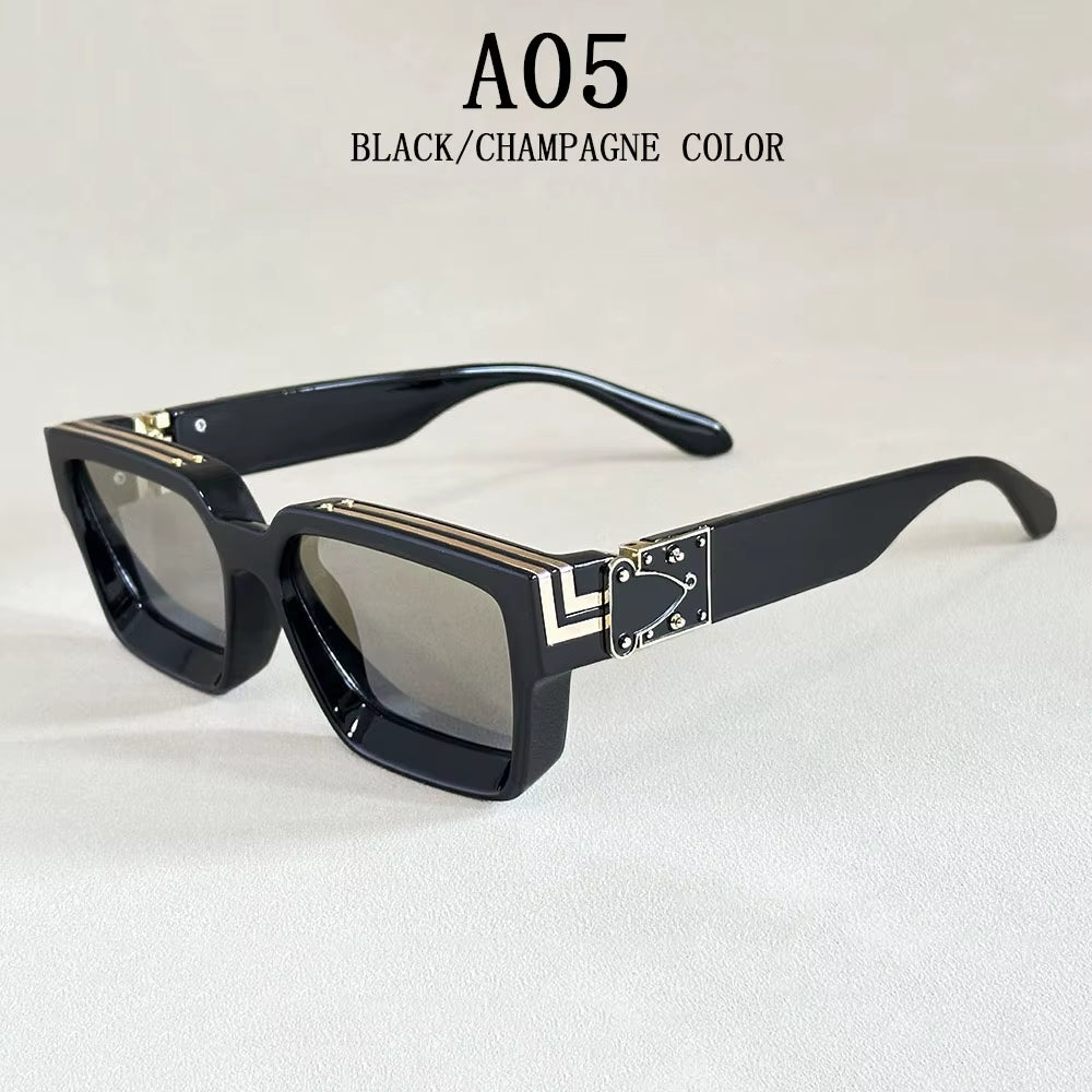 Square Sunglass Men Retro Millionaire Sunglasses Women 2025 Trendy Vintage Vacation Fashion Glasses Gafas De Sol Hombre Lunette