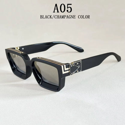 Square Sunglass Men Retro Millionaire Sunglasses Women 2025 Trendy Vintage Vacation Fashion Glasses Gafas De Sol Hombre Lunette