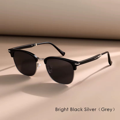 2025 Classic Polarized Sunglasses Men Women Retro Half Frame UV400 Glasses Male Popular Anti-Glare Travel Driving Eyewear