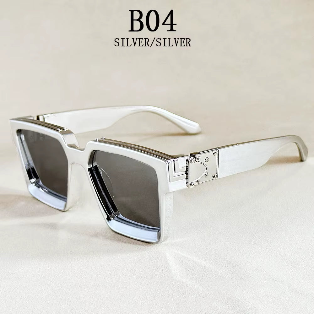Square Sunglass Men Retro Millionaire Sunglasses Women 2025 Trendy Vintage Vacation Fashion Glasses Gafas De Sol Hombre Lunette