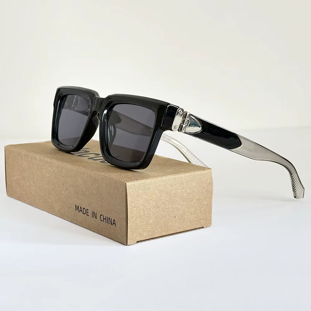 Millionaire Square Sunglass Men Vintage Luxury Sunglasses 2025 Trendy Fashion Glasses Gafas De Sol Hombre Lunette Soleil Femme